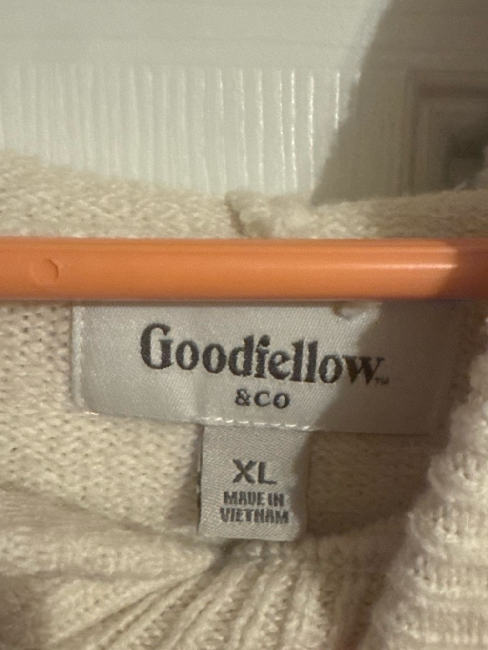 Goodfellow & Co Cream Ribbed Knit Pullover - Picture 4 of 4